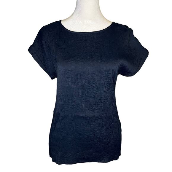 Reiss navy blue short sleeve top size 0 - Picture 1 of 11